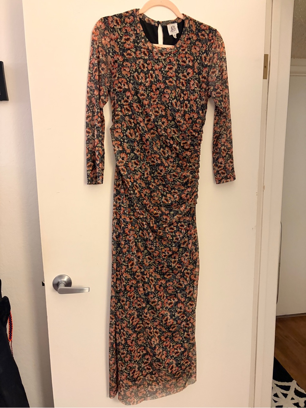 dRA Floral Ruched Maxi Dress